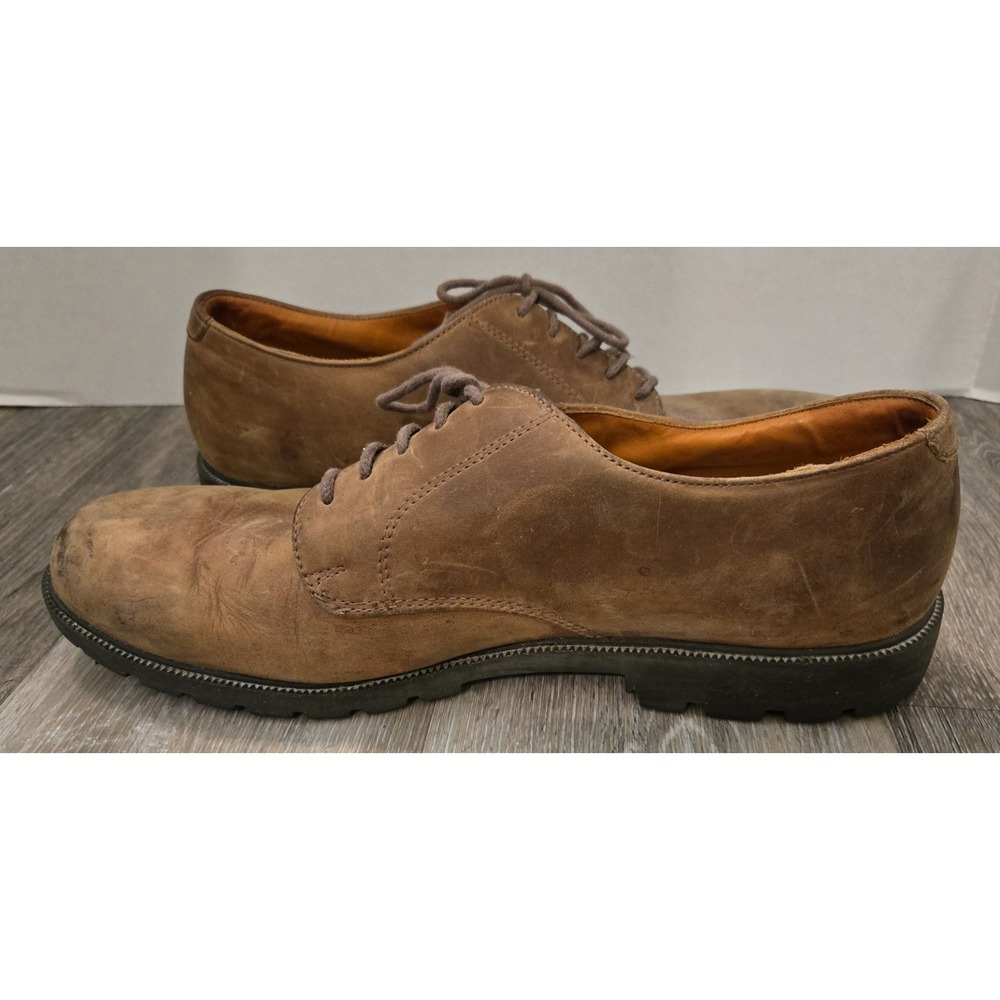 Timberland Shoes Mens Size 11.5 Brown Leather Lace Up Casual Derby Shoe - Picture 9 of 10